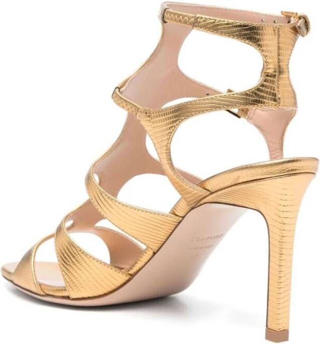 Tom Ford Goudkleurige Gesp Stiletto Hak Schoenen Yellow Dames