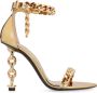 Tom Ford Goudkleurige sculpturale hak sandalen Yellow Dames - Thumbnail 2