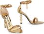 Tom Ford Goudkleurige sculpturale hak sandalen Yellow Dames - Thumbnail 3