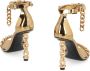 Tom Ford Goudkleurige sculpturale hak sandalen Yellow Dames - Thumbnail 4