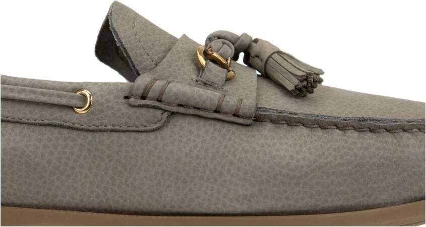 Tom Ford Heren Slip-On Loafers Met Franjes Leren Schoenen Beige Heren