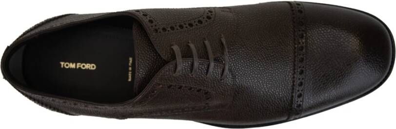 Tom Ford Heren Veterschoenen van Leer Brown Heren