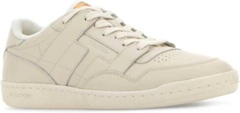 Tom Ford Ivoor Leren Sneakers White Heren