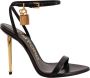 Tom Ford Leren sandalen met logo slot Black Dames - Thumbnail 2