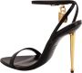 Tom Ford Leren sandalen met logo slot Black Dames - Thumbnail 4