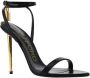 Tom Ford Metallic Stiletto Sandalen met Enkelband Black Dames - Thumbnail 2