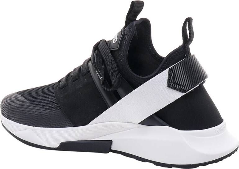 Tom Ford Nylon en Suède Sneakers Black Heren