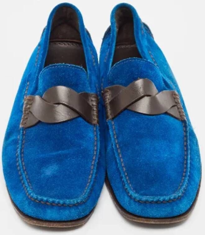 Tom Ford Pre-owned Leather flats Blue Heren