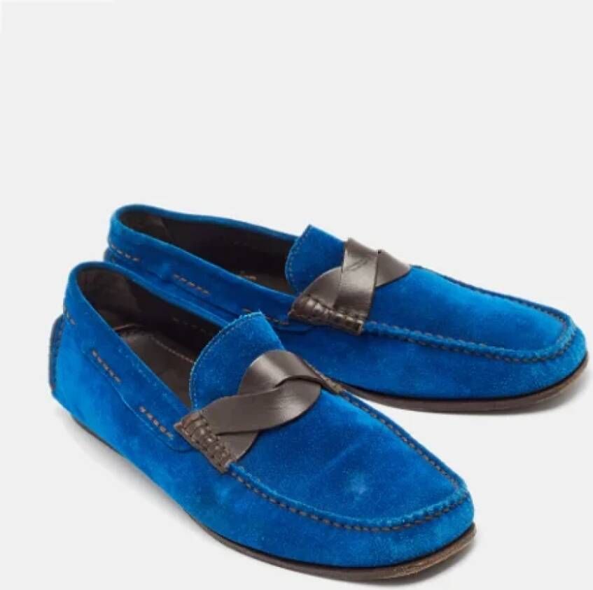 Tom Ford Pre-owned Leather flats Blue Heren