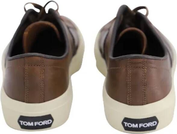 Tom Ford Pre-owned Leather flats Brown Heren