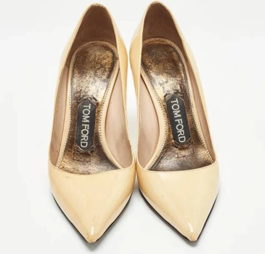 Tom Ford Pre-owned Leather heels Beige Dames