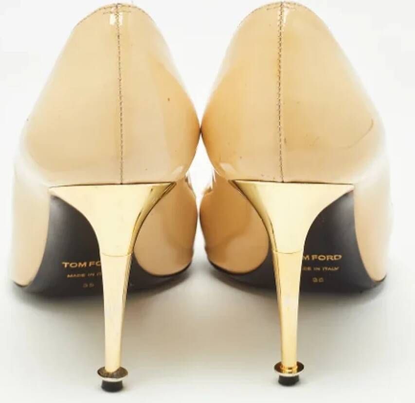 Tom Ford Pre-owned Leather heels Beige Dames