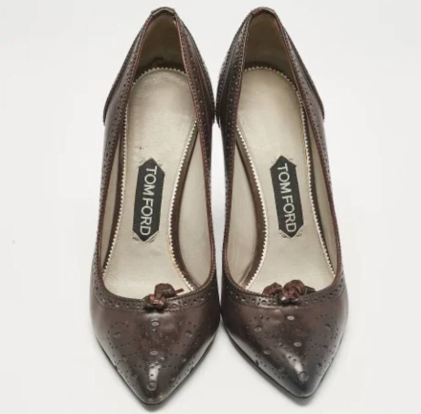 Tom Ford Pre-owned Leather heels Brown Dames