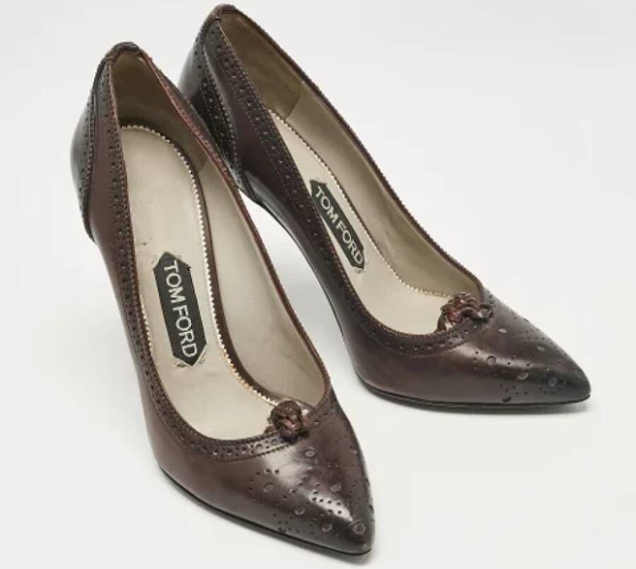 Tom Ford Pre-owned Leather heels Brown Dames