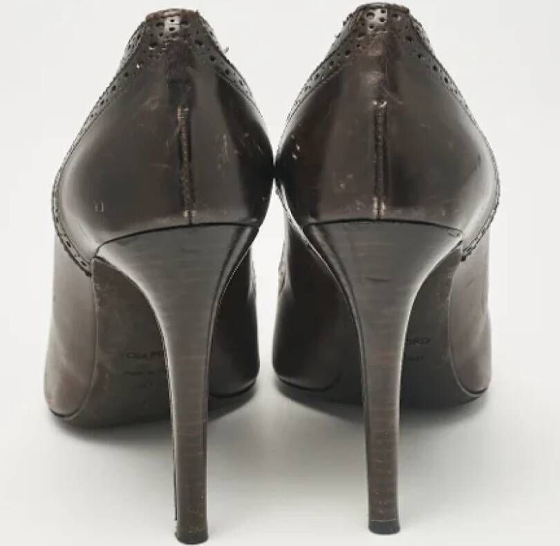 Tom Ford Pre-owned Leather heels Brown Dames