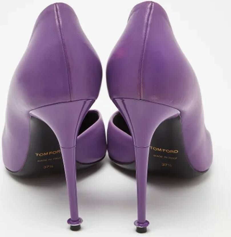 Tom Ford Pre-owned Leather heels Purple Dames