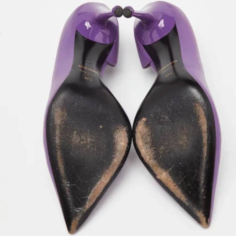 Tom Ford Pre-owned Leather heels Purple Dames