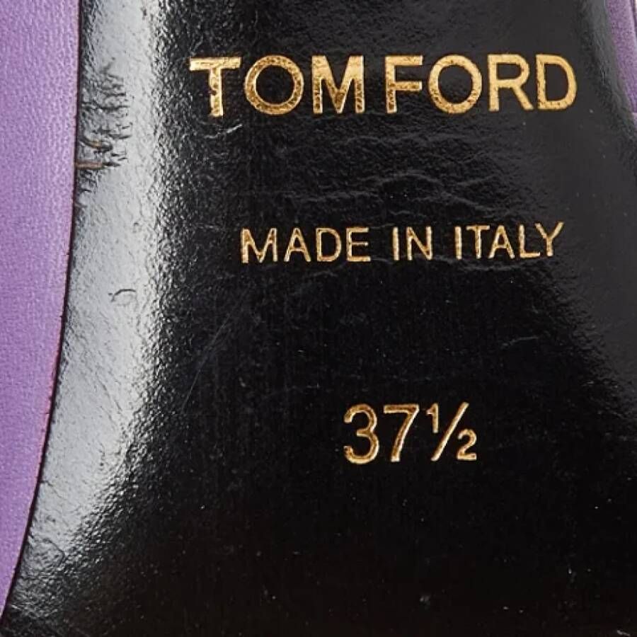 Tom Ford Pre-owned Leather heels Purple Dames