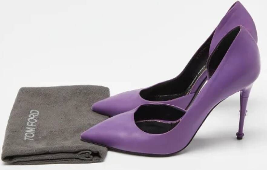 Tom Ford Pre-owned Leather heels Purple Dames