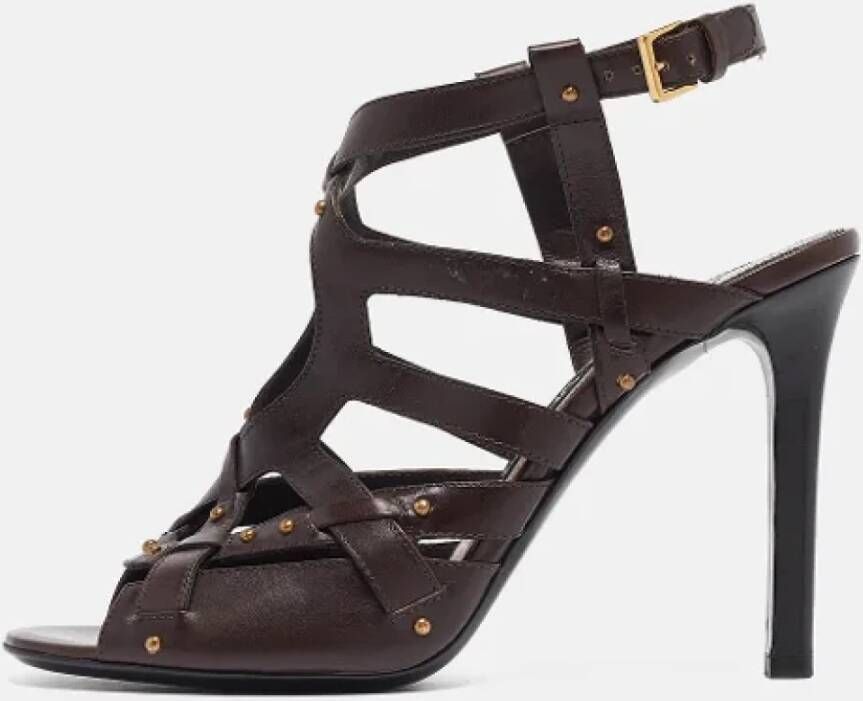 Tom Ford Pre-owned Leather sandals Brown Dames