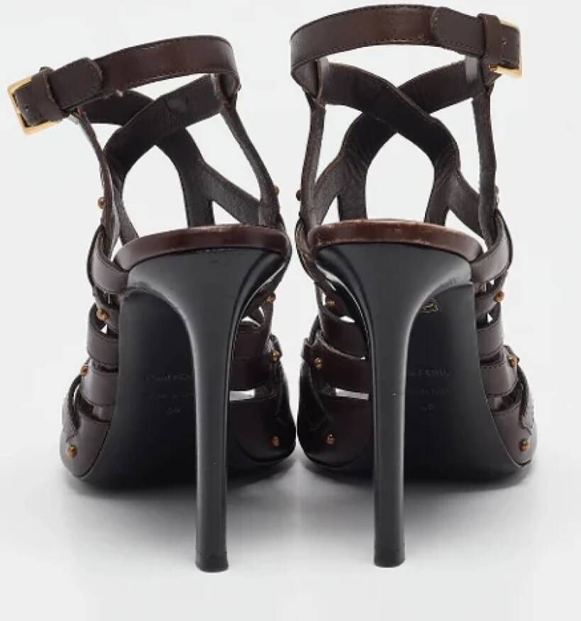 Tom Ford Pre-owned Leather sandals Brown Dames