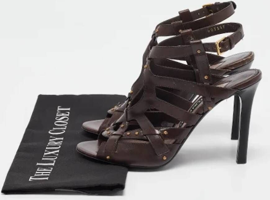 Tom Ford Pre-owned Leather sandals Brown Dames