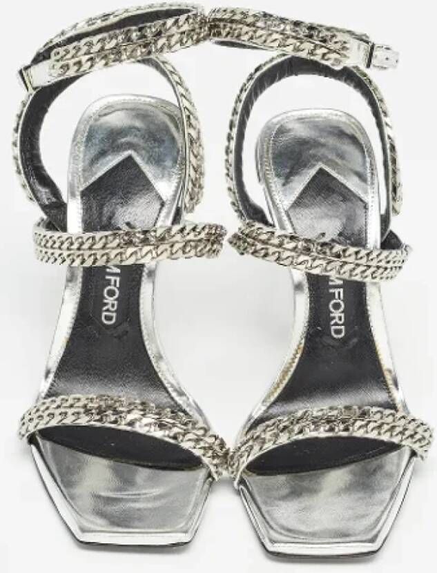 Tom Ford Pre-owned Leather sandals Gray Dames