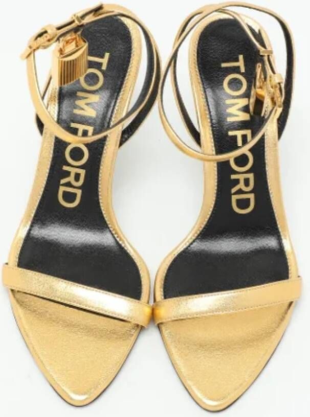 Tom Ford Pre-owned Leather sandals Yellow Dames