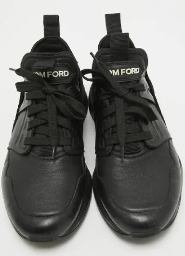 Tom Ford Pre-owned Leather sneakers Black Heren