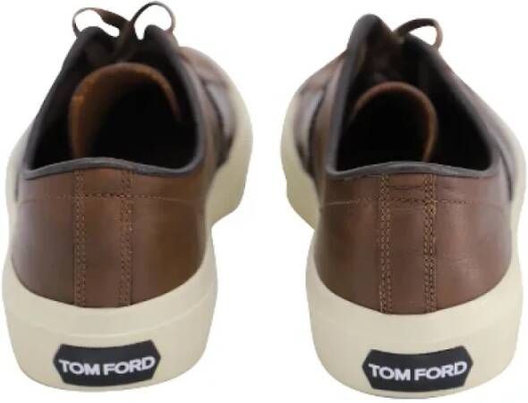 Tom Ford Pre-owned Leather sneakers Brown Heren