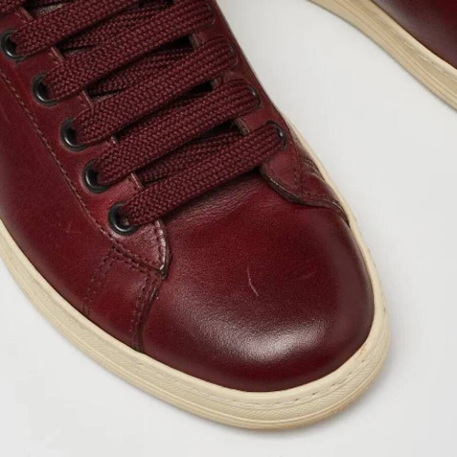 Tom Ford Pre-owned Leather sneakers Red Dames