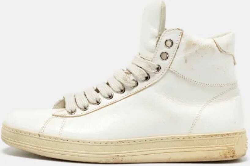 Tom Ford Pre-owned Leather sneakers White Dames