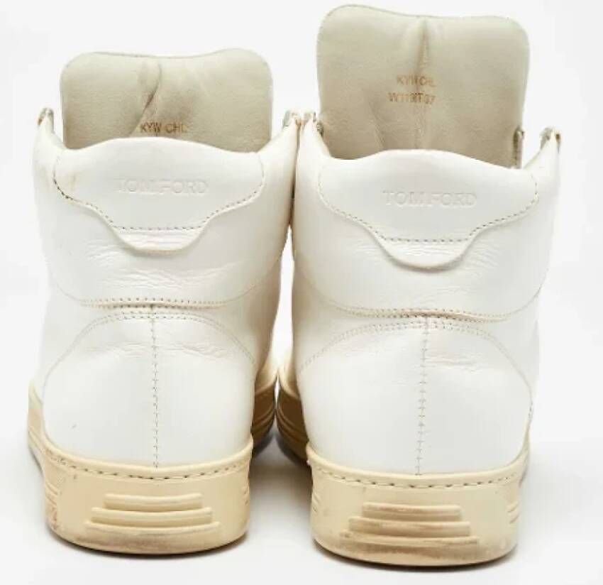 Tom Ford Pre-owned Leather sneakers White Dames