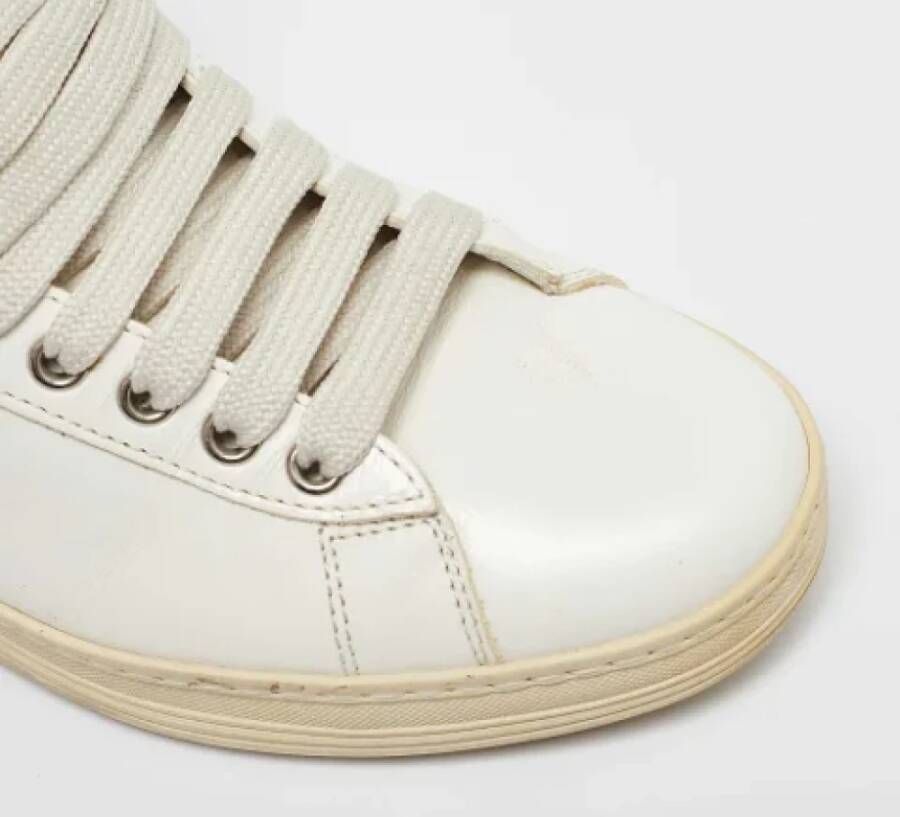 Tom Ford Pre-owned Leather sneakers White Dames