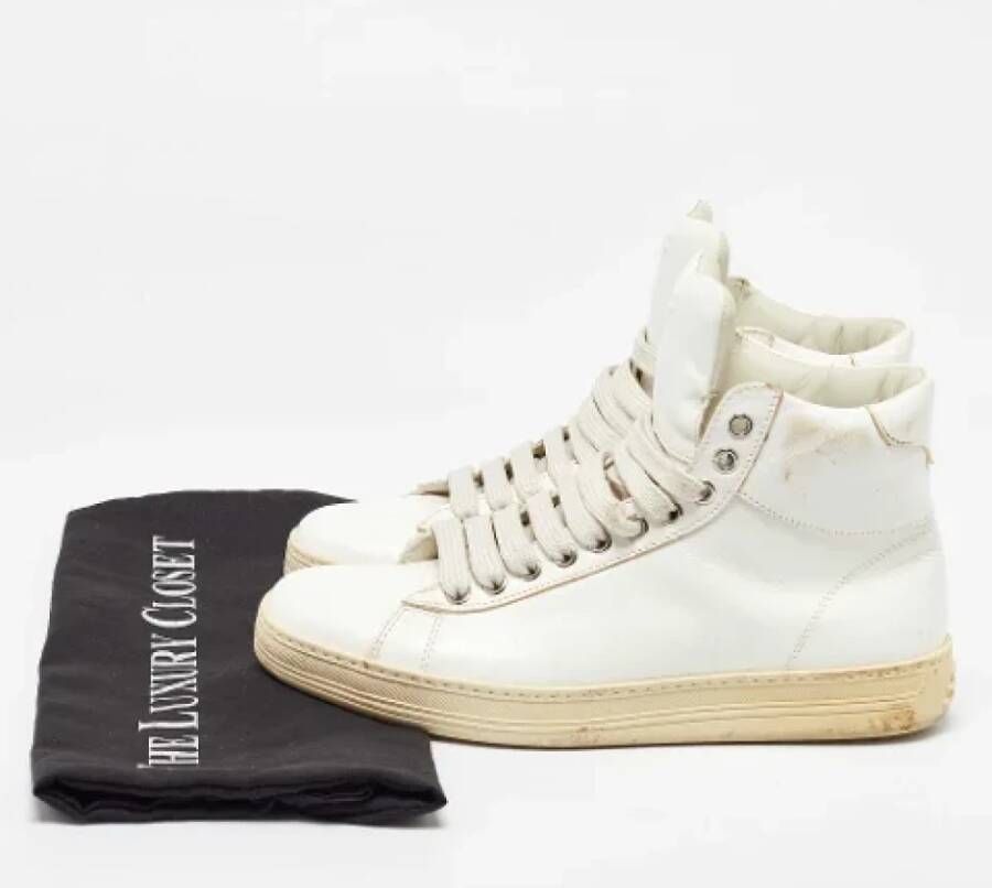 Tom Ford Pre-owned Leather sneakers White Dames