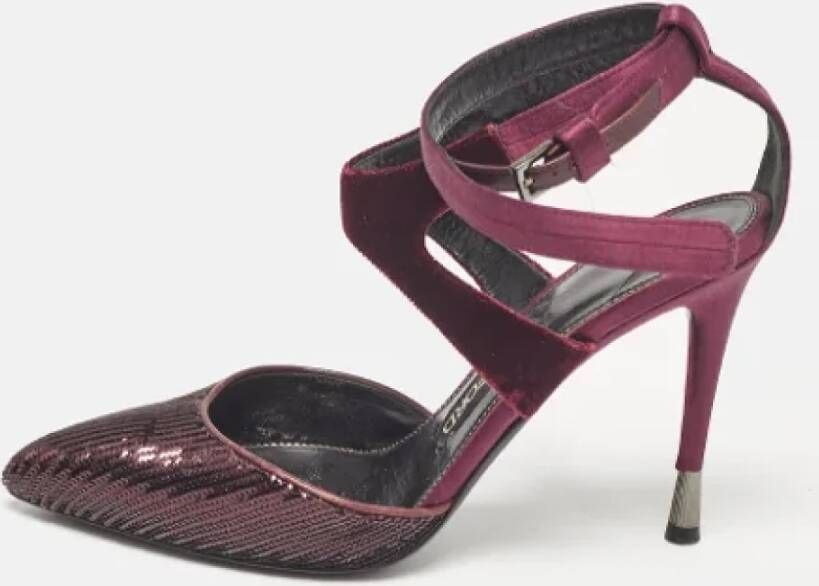 Tom Ford Pre-owned Satin heels Purple Dames