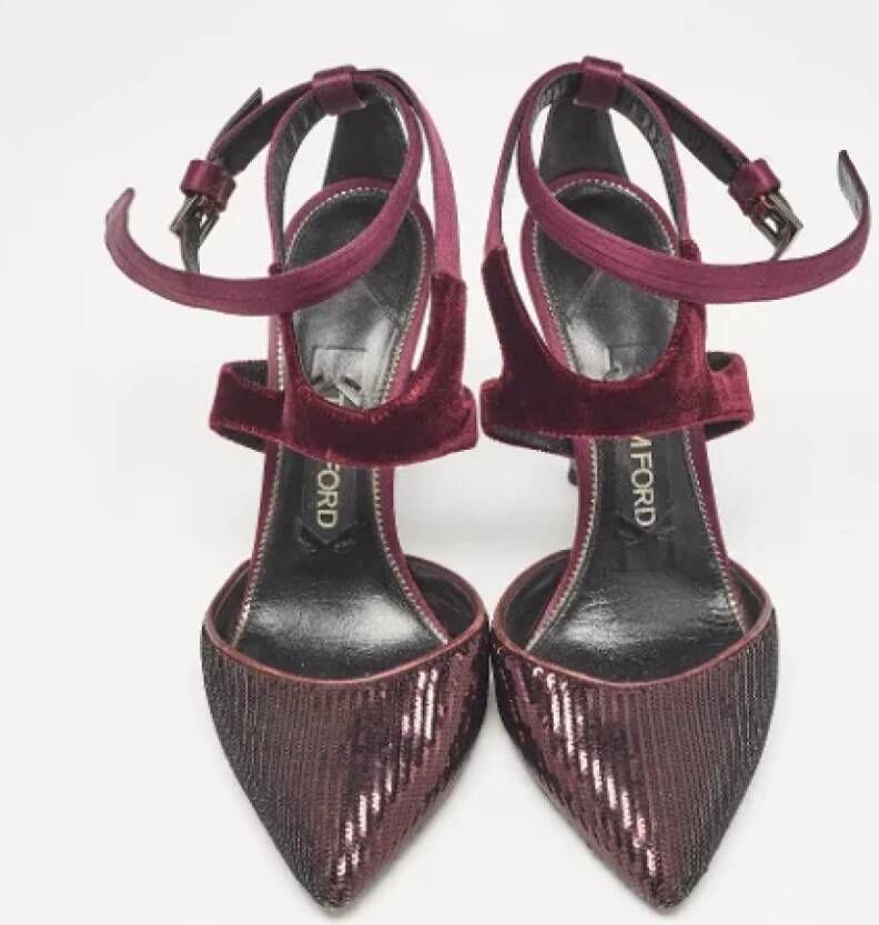 Tom Ford Pre-owned Satin heels Purple Dames