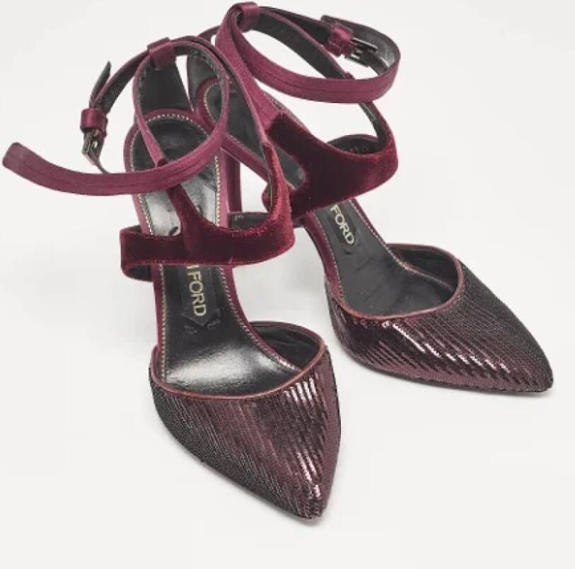 Tom Ford Pre-owned Satin heels Purple Dames