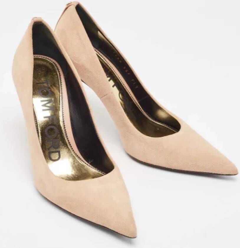 Tom Ford Pre-owned Suede heels Beige Dames