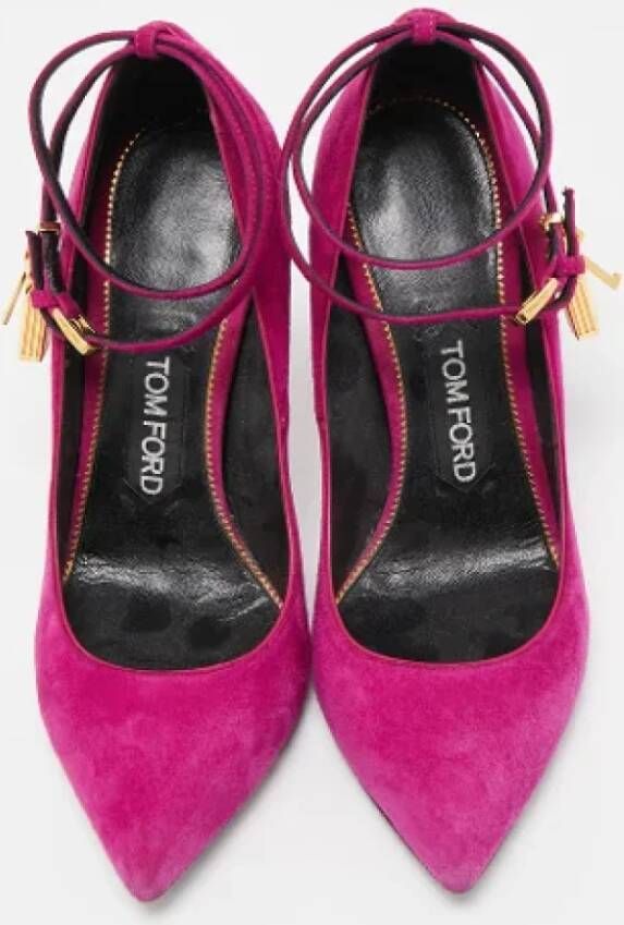 Tom Ford Pre-owned Suede heels Purple Dames