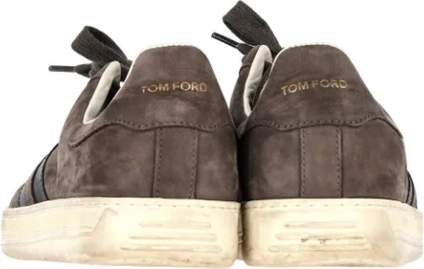 Tom Ford Pre-owned Suede sneakers Brown Heren