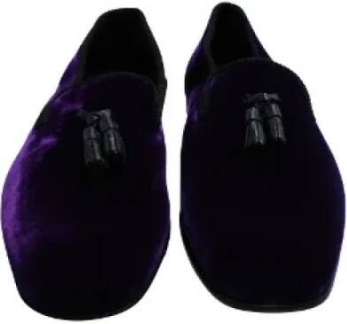 Tom Ford Pre-owned Velvet flats Purple Heren