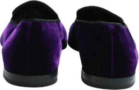 Tom Ford Pre-owned Velvet flats Purple Heren