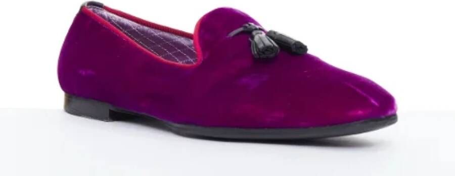 Tom Ford Pre-owned Velvet flats Purple Heren