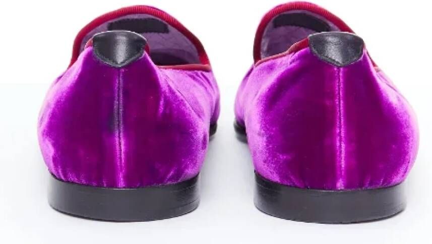 Tom Ford Pre-owned Velvet flats Purple Heren