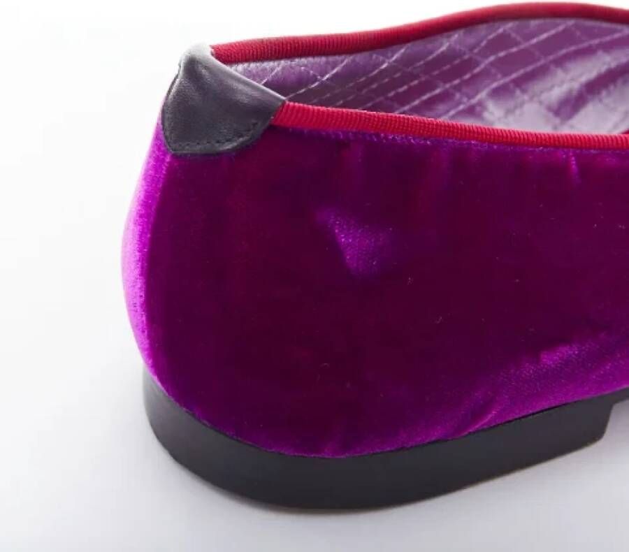 Tom Ford Pre-owned Velvet flats Purple Heren