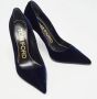 Tom Ford Pre-owned Velvet heels Blue Dames - Thumbnail 4