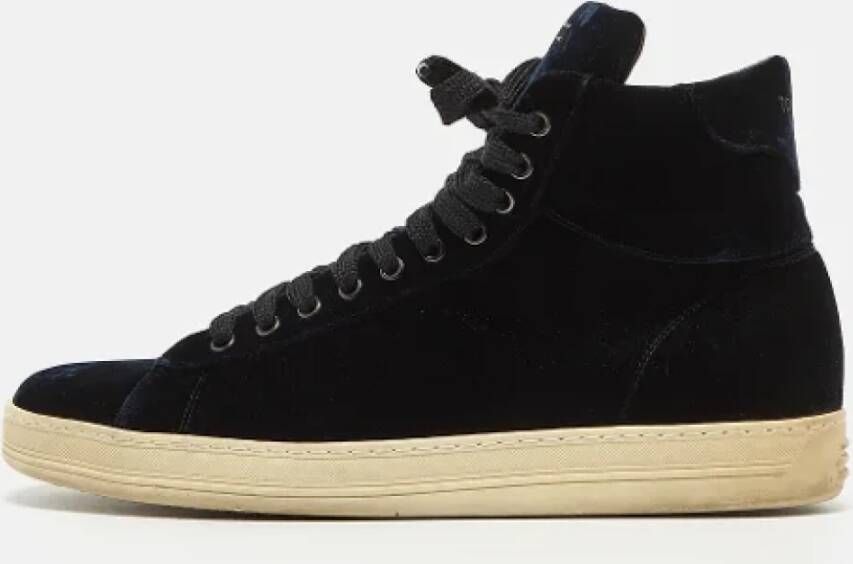 Tom Ford Pre-owned Velvet sneakers Blue Heren