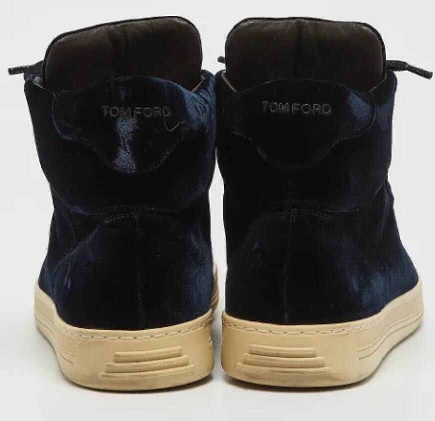 Tom Ford Pre-owned Velvet sneakers Blue Heren