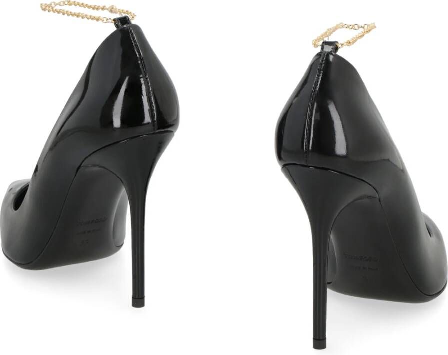 Tom Ford Pumps van Lakleer met Puntige Neus Black Dames